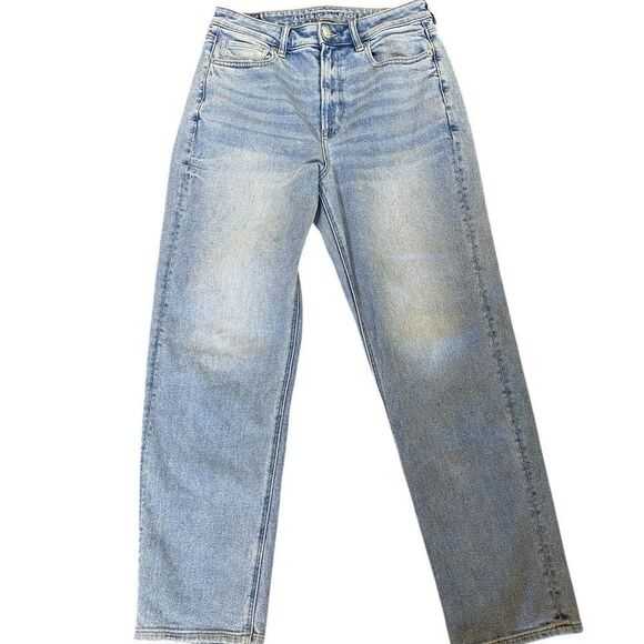 Women's Light Blue Jeans AE High waisted Mom Jeans - Picture 1 of 8